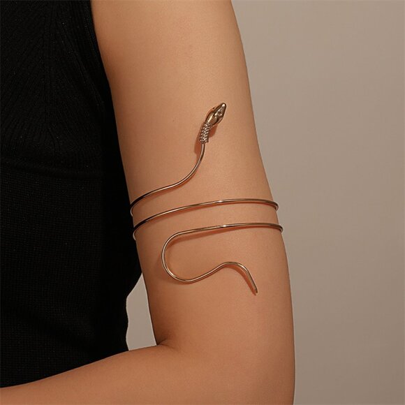 Boutique Jewelry - 3/$35 Wrap Snake Gold Upper Arm Bracelet Bangle Cuff Metal Armband Body Jewelry
